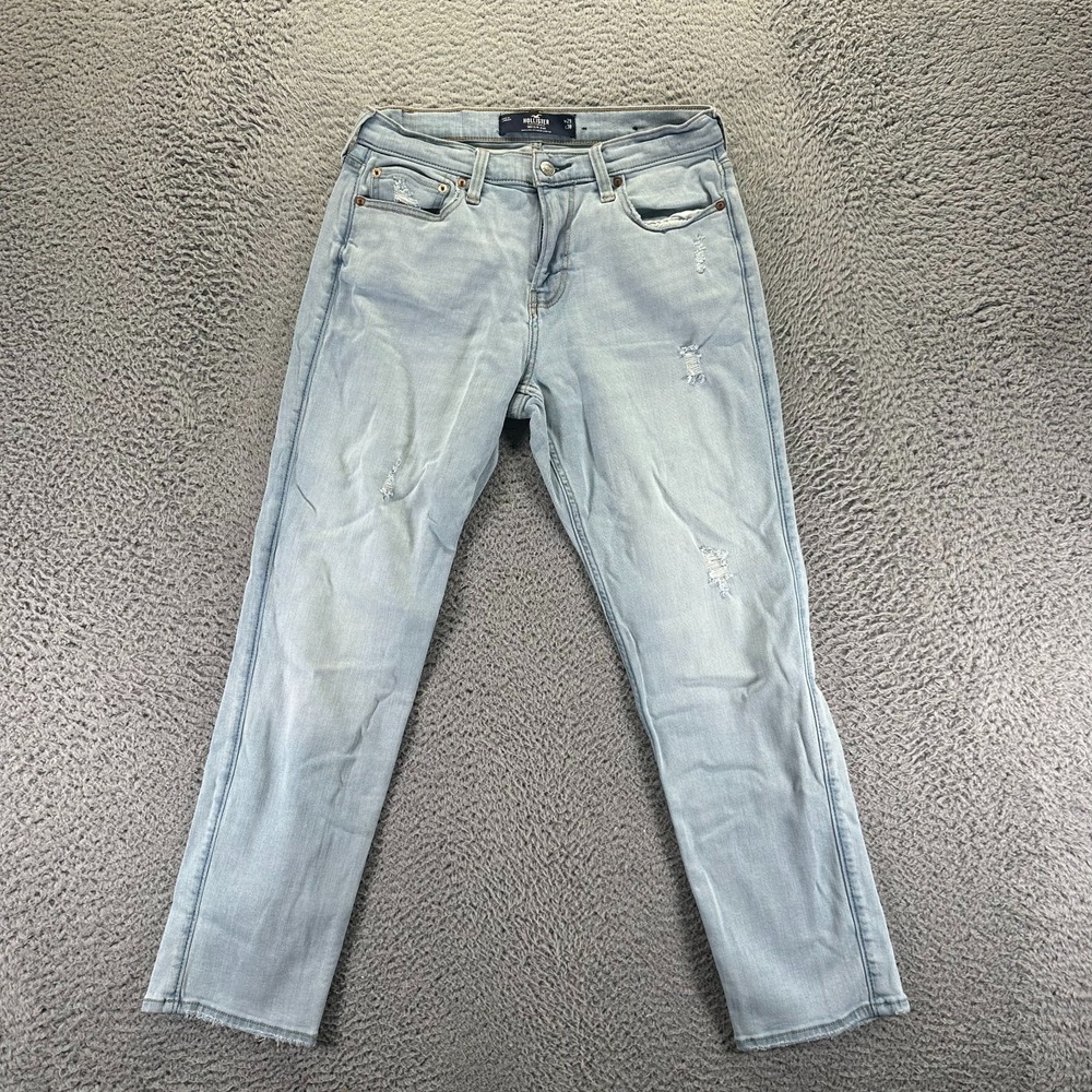 Vintage 90's Hollister Jeans Mens 28x28 Blue Cotton Denim Straight Slim Faded